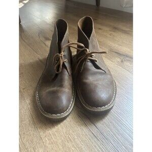 Clarks Originals Men's Desert Boot Size 9.5 Beeswax Brown Leather Lace-up Comfy
